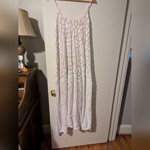Elegant White Sequin Dress with Slip